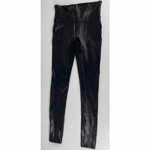 Spanx Women's Faux Black Leather Leggings Size S